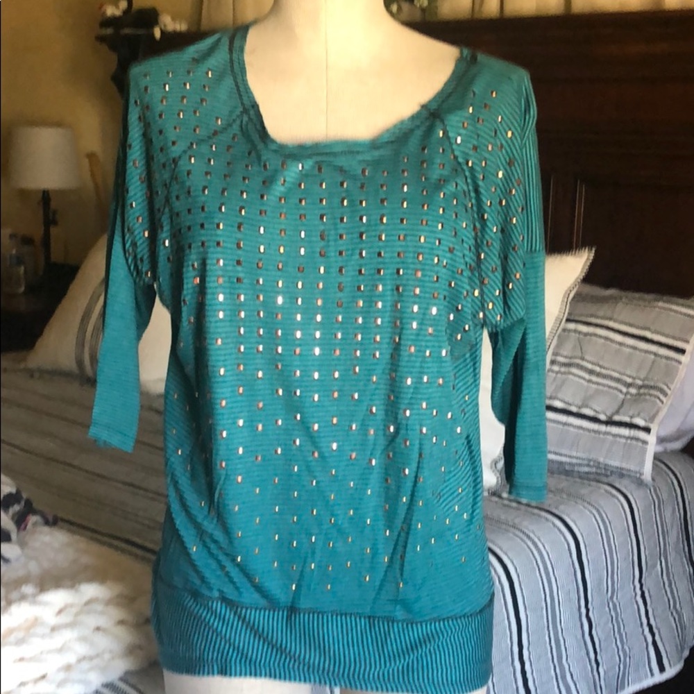 Day trip stripped studded top